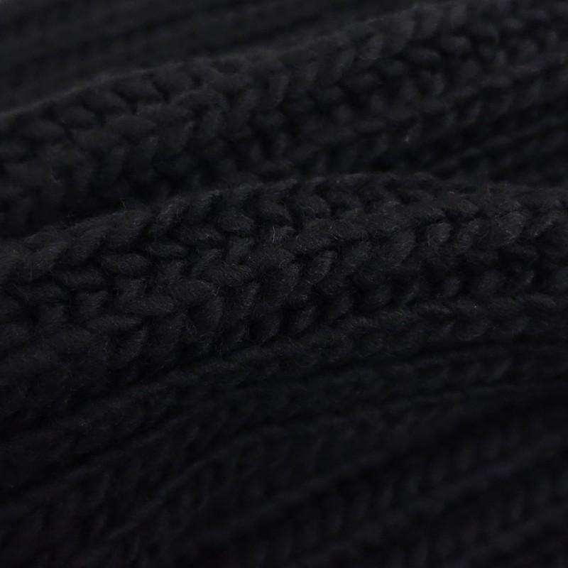 Yohji Yamamoto（ヨウジヤマモト） *ウールニットスヌード*毛黒1125