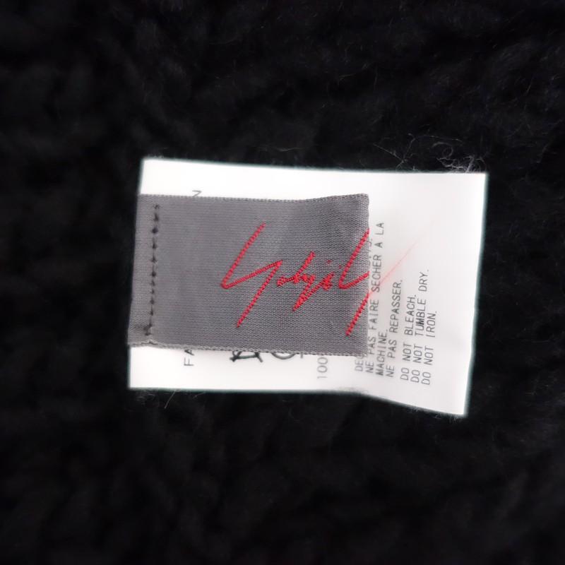 Yohji Yamamoto（ヨウジヤマモト） *ウールニットスヌード*毛黒1125