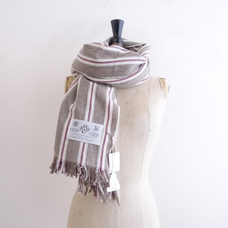 オールドマンズテーラー リネンストール　大判　新品未使用 未使用】オールドマンズテーラー R&D.M.Co- *ウールストライプストール