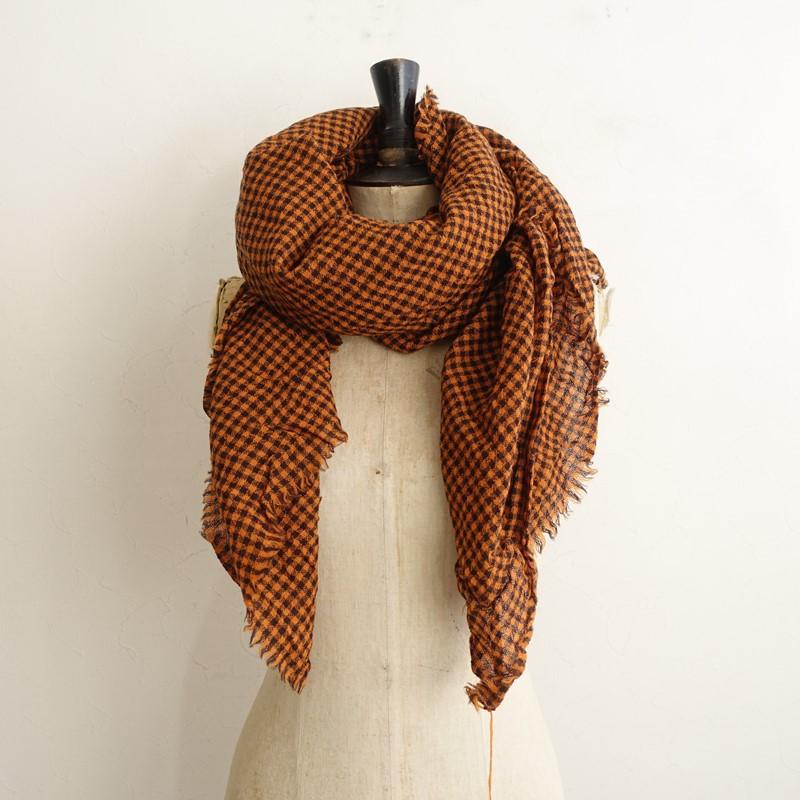 ダニエラグレジス　ストール　新品未使用 未使用】ダニエラグレジス DANIELA GREGIS *チェック柄ストール