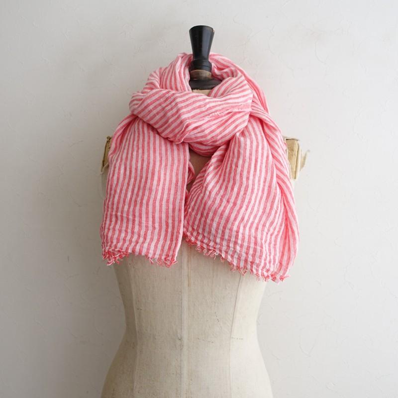 ダニエラグレジス DANIELA GREGIS *リネンストライプストール*ショール