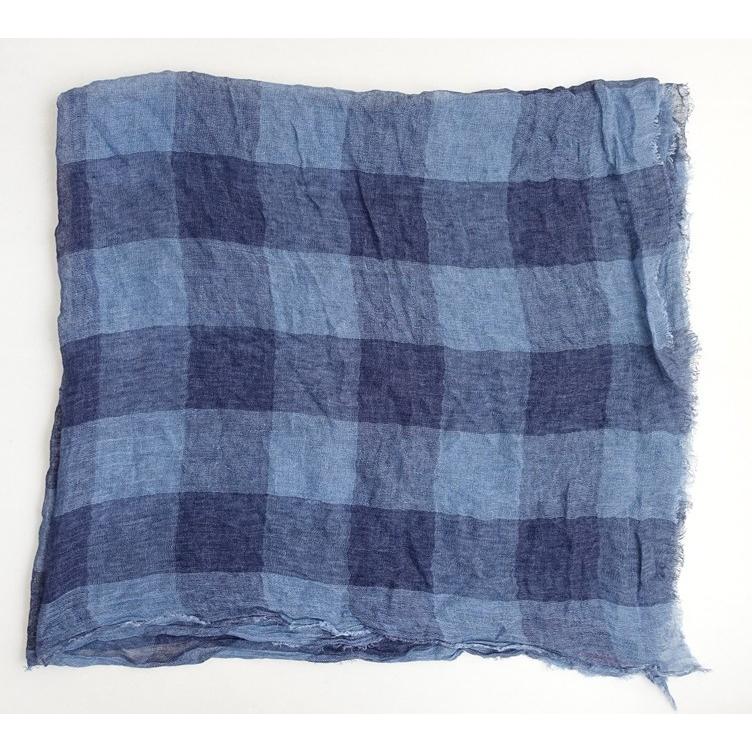 ダニエラグレジス DANIELA GREGIS *リネンチェックストール*ショール