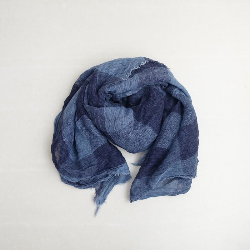 ダニエラグレジス DANIELA GREGIS *リネンチェックストール*ショール