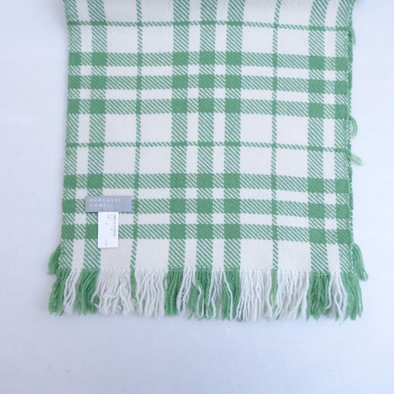 MARGARET HOWELL（マーガレットハウエル） *ウールチェックマフラー*毛