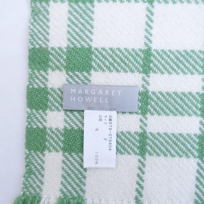 MARGARET HOWELL（マーガレットハウエル） *ウールチェックマフラー*毛
