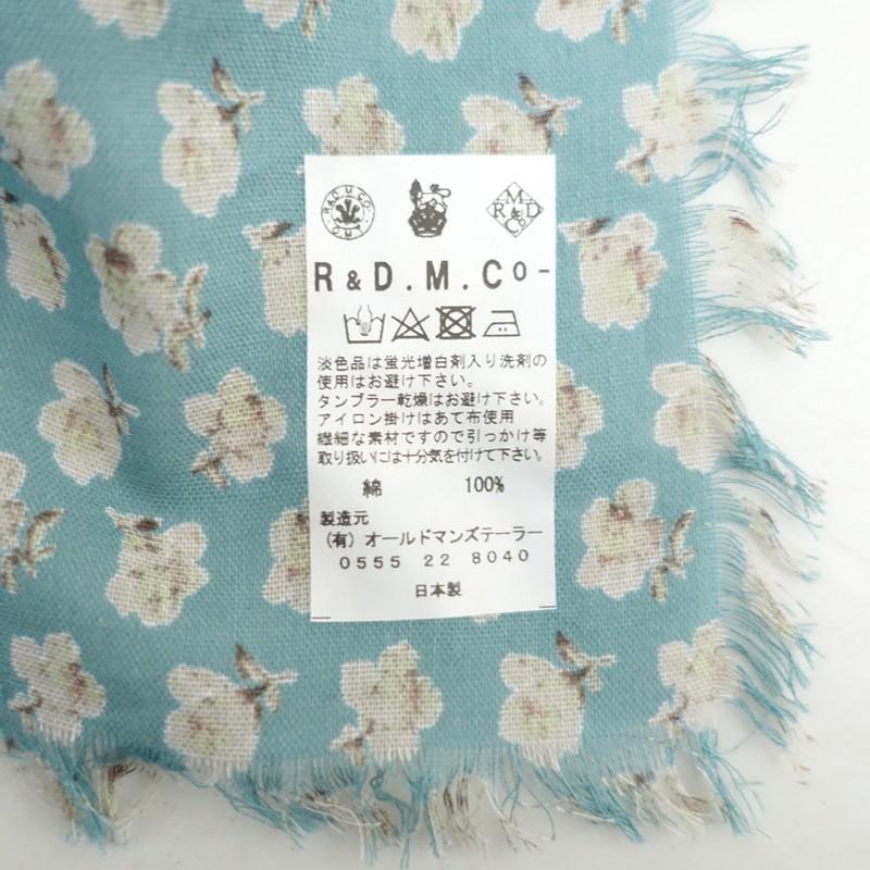R&D.M.Co- 花柄コットンストール 美品】オールドマンズテーラー R&D.M.Co- *スモーキーバーネットガーゼ