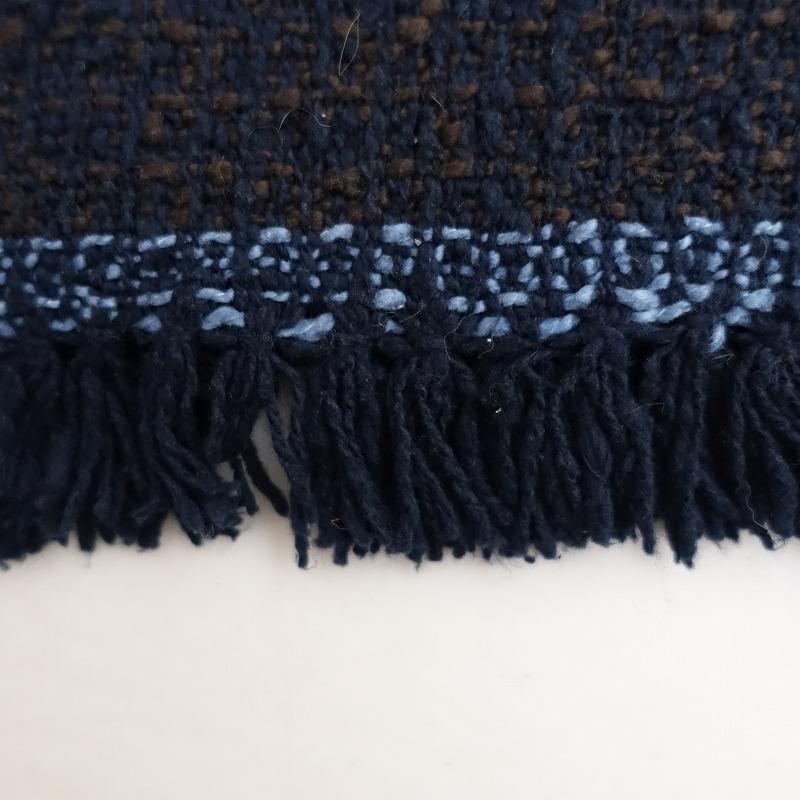 Suno＆Morrison　マフラーストール ダブルフェイス チャコールブルー Suno＆Morrison マフラーストール ダブルフェイス チャコールブルー