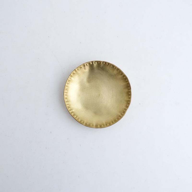 川地あや香 *豆皿 真鍮 6cm*食器作家キッチン【陶器】カワチ製菓金工作