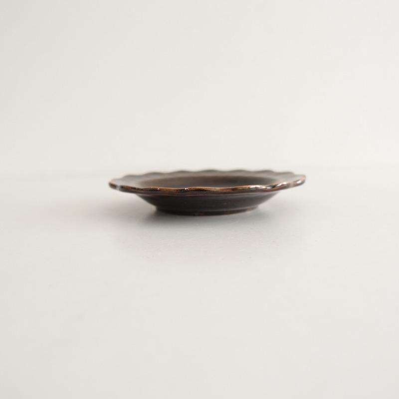 長峰菜穂子 *フラワーリム皿 14cm*お皿食器キッチン作家【陶器】(wa23
