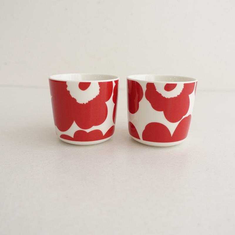 北欧】マリメッコ marimekko *UNIKKO ラテマグ レッド 2点セット 北欧】マリメッコ marimekko *UNIKKO ラテマグ レッド 2点セット