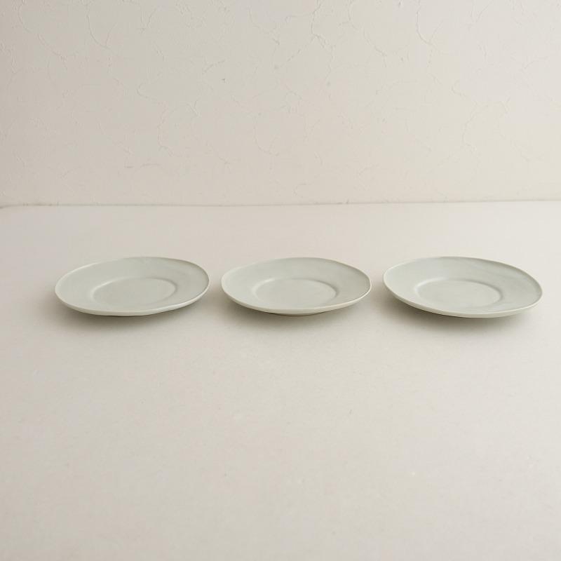 廣政毅　楕円皿　プレート　器　皿 美品】廣政毅 *白磁楕円皿 s 3枚セット*食器お皿キッチン作家【陶器