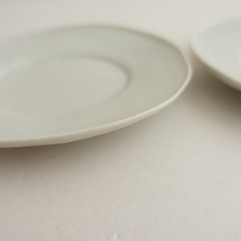 美品】廣政毅 *白磁楕円皿 s 3枚セット*食器お皿キッチン作家【陶器
