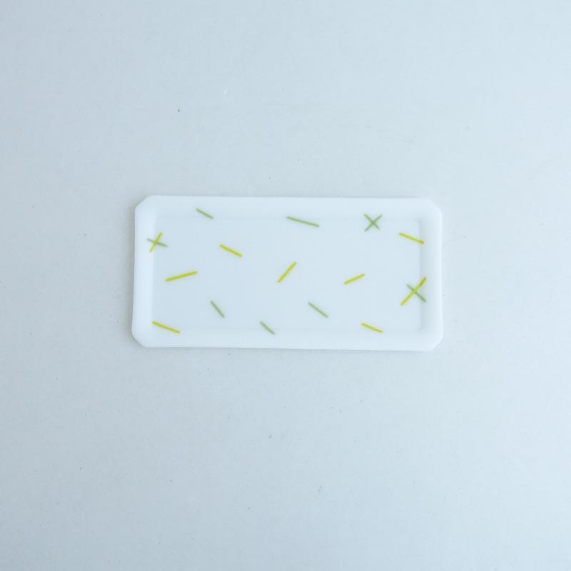 井上枝利奈 *スクエアリムプレート 20×10cm*食器お皿キッチン作家