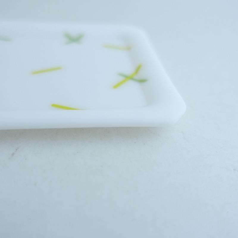 井上枝利奈 *スクエアリムプレート 20×10cm*食器お皿キッチン作家