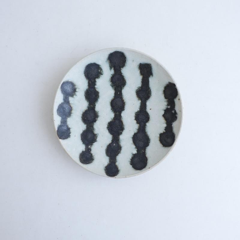 楠田純子 *墨絵 プレート 15cm*食器お皿キッチン作家【陶器】(wa23