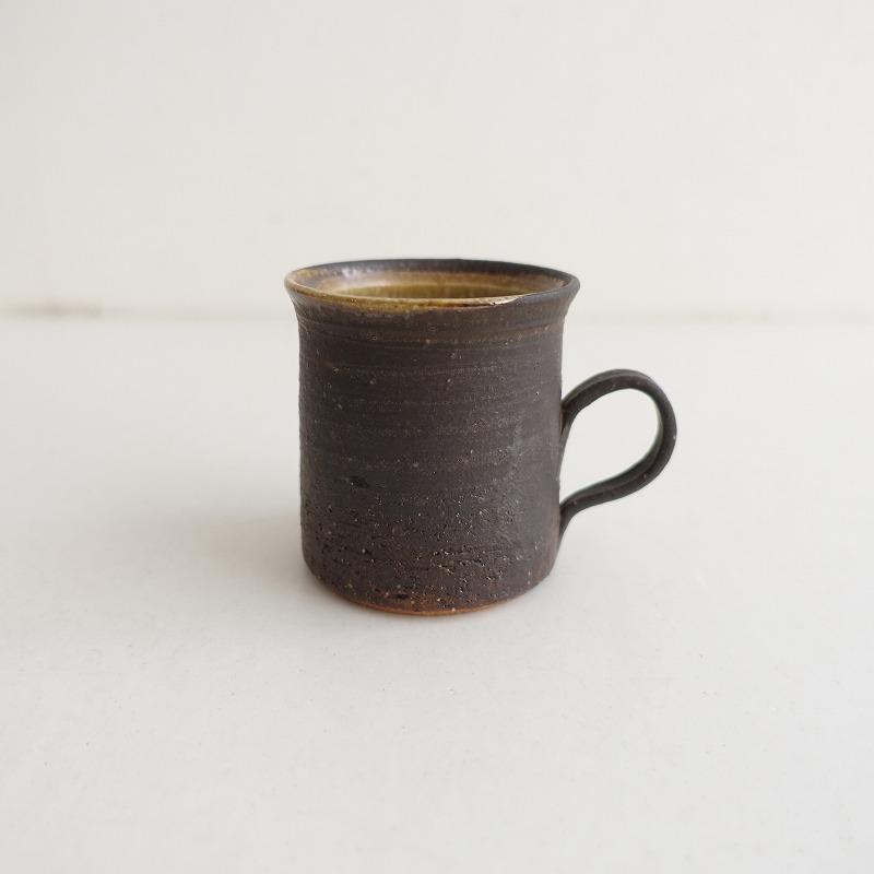 藤原純 *マグカップ*食器コップキッチン作家ブラウン【陶器】古仙堂