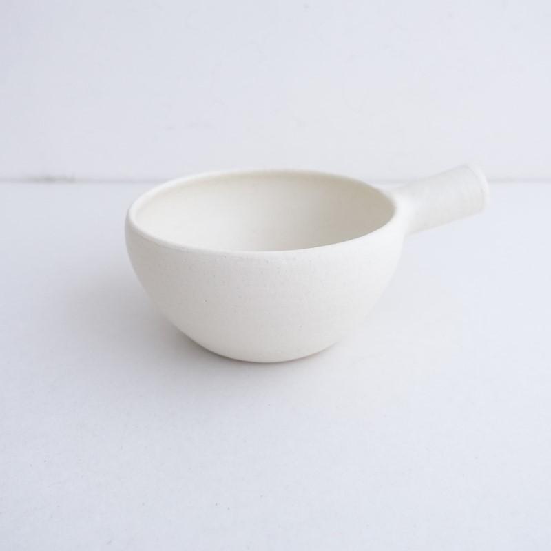 未使用】正島克哉 *片手土鍋 中 白*食器キッチンうつわ器作家【陶器