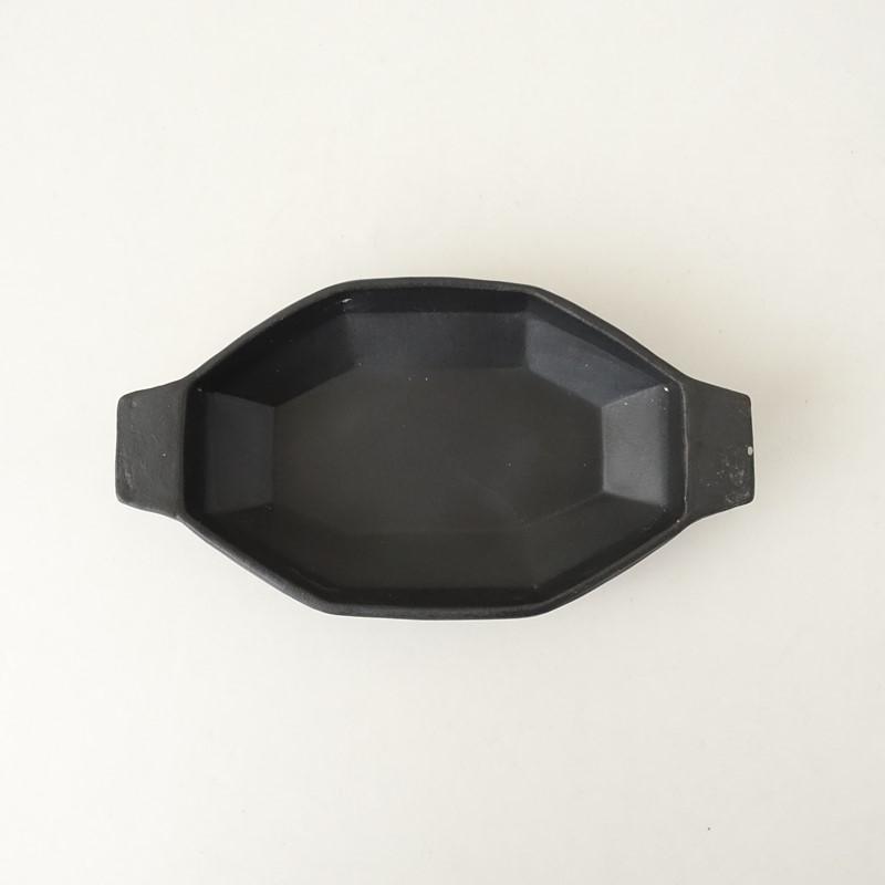 安福由美子 *グラタン皿*食器お皿キッチン作家【陶器】(wa23-2511-29