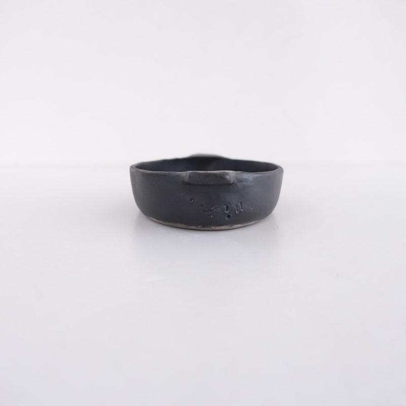 安福由美子 *グラタン皿*食器キッチン作家ブラック【陶器】(wa23-2511