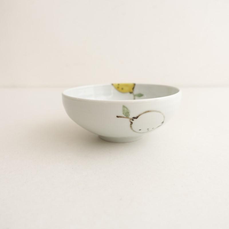 未使用】徳永遊心 *色絵 レモン 4.5寸鉢*食器キッチンうつわ器作家