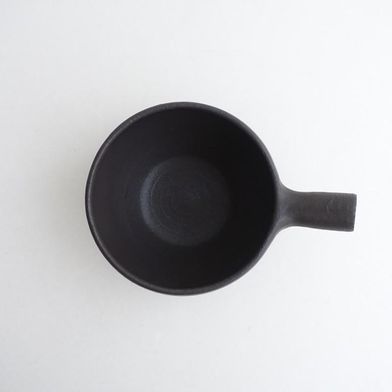 正島克哉 *片手土鍋 黒*食器キッチン作家うつわ【陶器】(wa23-2601-41