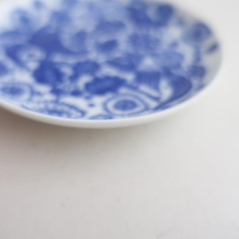 東屋 【scope別注】東屋 *印判小皿 カッコー呉須 緑彩 11cm 2枚セット