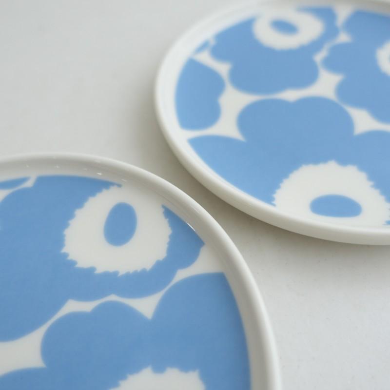 北欧】マリメッコ marimekko *UNIKKO プレート 13cm スカイブルー