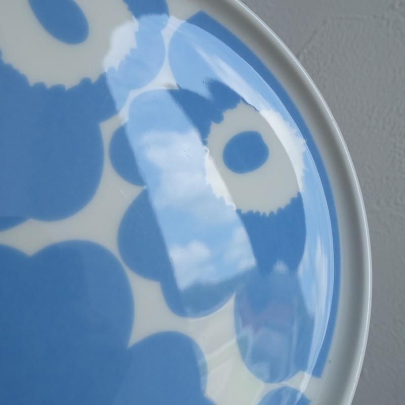 北欧】マリメッコ marimekko *UNIKKO プレート 13cm スカイブルー
