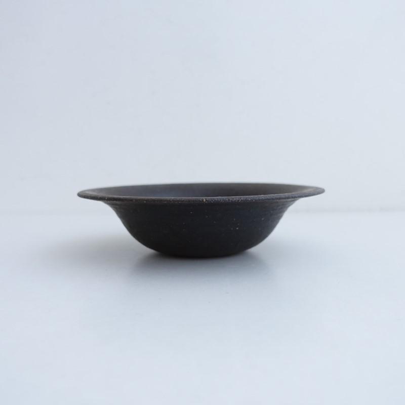 藤原純 *帽子鉢 7寸*食器お皿うつわ器ブラウンキッチン作家【陶器】古