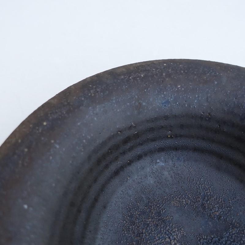 藤原純 *帽子鉢 7寸*食器お皿うつわ器ブラウンキッチン作家【陶器】古