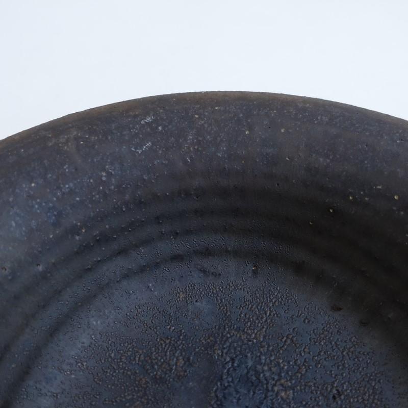 藤原純 *帽子鉢 7寸*食器お皿うつわ器ブラウンキッチン作家【陶器】古