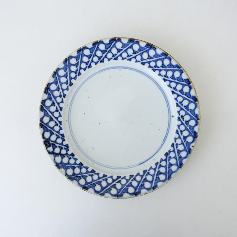 砥部焼 中田窯 8寸リム皿 すずらん*食器お皿うつわ器キッチン【陶器