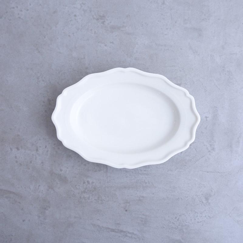 野村拓矢 *七宝繋ぎ輪花 オーバルプティプレート*食器お皿うつわ器