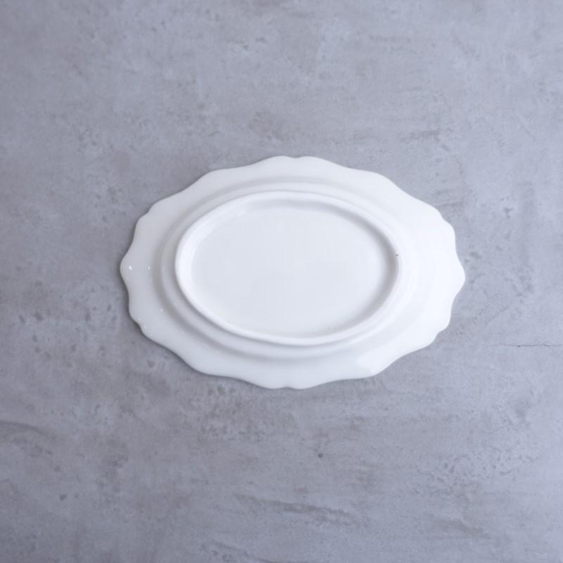 野村拓矢 *七宝繋ぎ輪花 オーバルプティプレート*食器お皿うつわ器