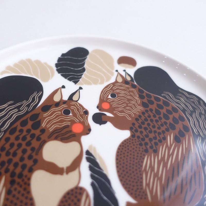 マリメッコ marimekko *Kurre プレート 20cm*お皿食器ホワイトブラウン