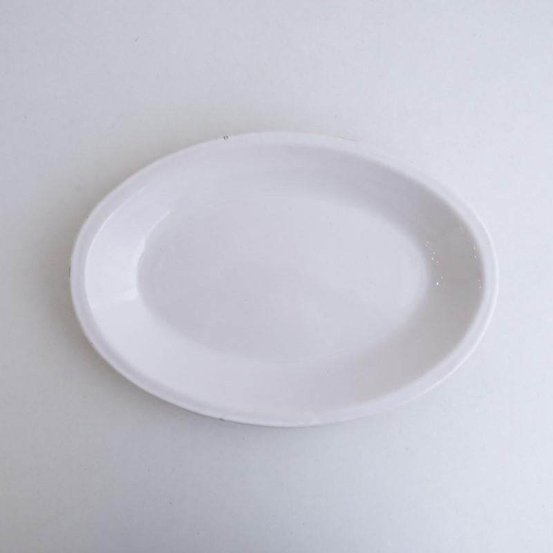 フランスアンティーク】 *Moustiers ムスティエ オーバルプレート 32cm