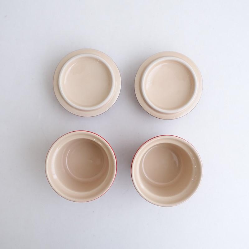 美品】ル・クルーゼ LE CREUSET *ミニ・ココット（フタ付き） レッド 2