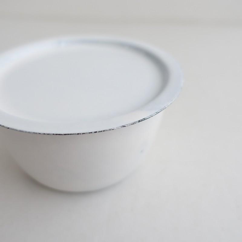 Masaki Kanamori 金森正起 *琺瑯蓋付き ボウル 13cm*食器白鉢【陶器