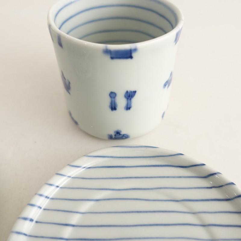 杉浦綾 *カップ&ソーサー 2点セット キッチン柄*食器うつわ器作家