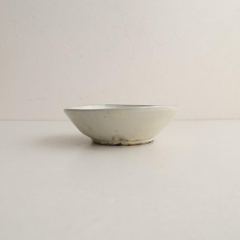 福永芳治 *粉引 5寸皿*作家器うつわ食器ホワイトグレー【陶器】(wa5