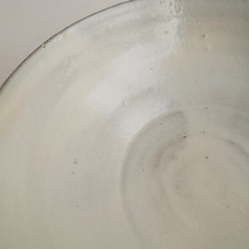 福永芳治 *粉引 5寸皿*作家器うつわ食器ホワイトグレー【陶器】(wa5