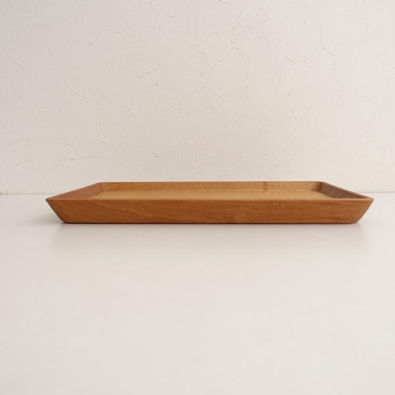 三谷龍二 *トレイ*桜彫り目木工食器作家木製ウッドお盆プレート【陶器