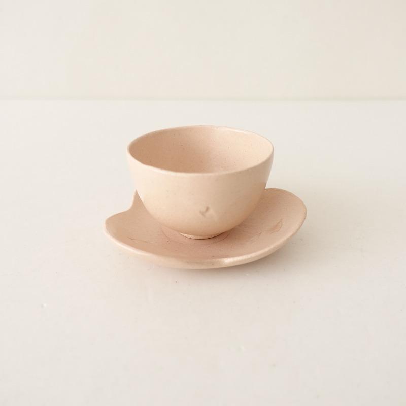 田中恒子 TSUNE*花のカップ&ソーサ*湯呑みピンク桃作家和食器 田中恒子 TSUNE*花のカップ&ソーサ*湯呑みピンク桃作家和食器