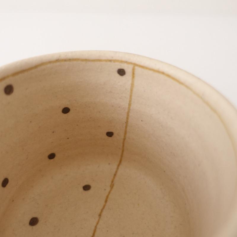 美品】穂屋工房 吉田千穂 *マグカップ*信楽焼ドットストライプスター
