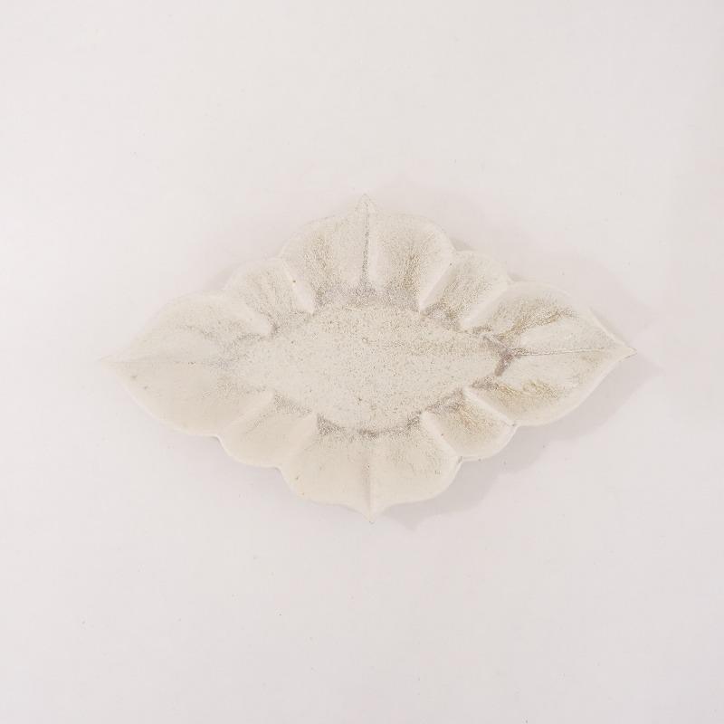 美品】吉沢寛郎 *菱皿 ホワイト*ひし形お皿白食器作家キッチン