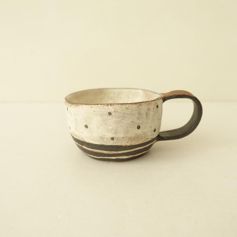 宇田令奈 *まるマグカップ*ドット水玉スープカップコーヒーコップ器