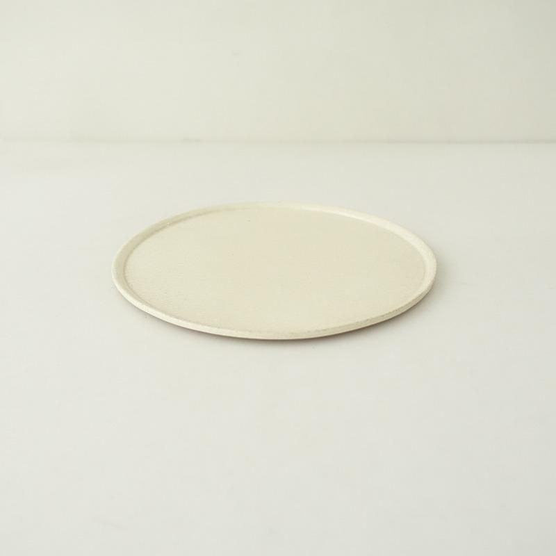 東屋 棚橋祐介 *丸プレート20cm*ホワイトお皿食器作家【陶器】(wa84