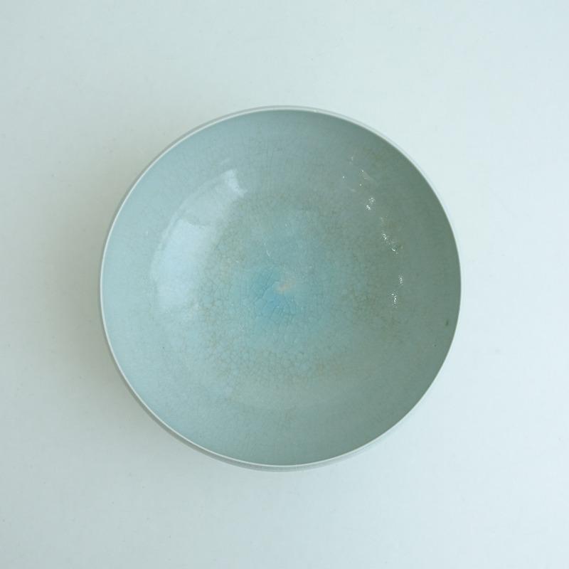 村田匠也 *青白磁鉢 20cm*大鉢器うつわ和食器作家ブルー【陶器】(wa84