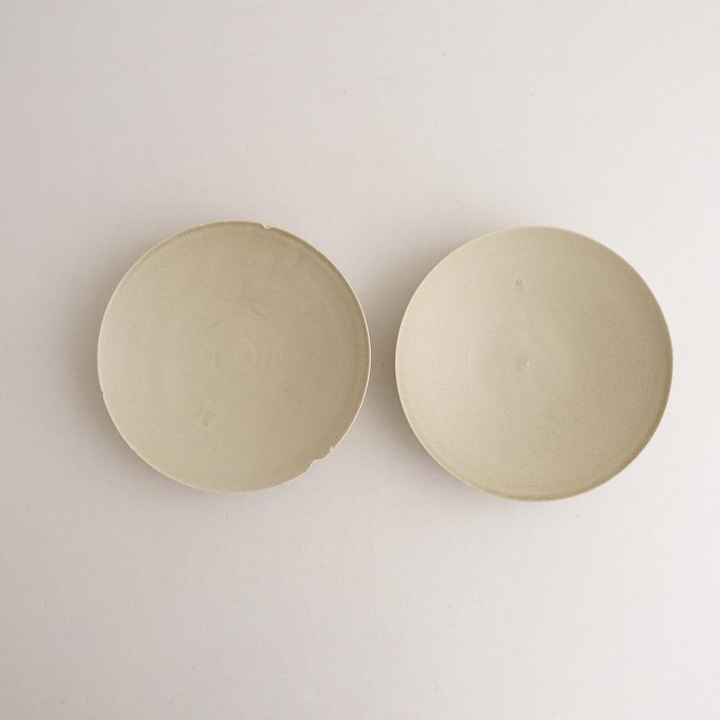 吉田直嗣 Naotsugu Yoshida *プレート 17cm 2枚セット*深皿お皿グレー