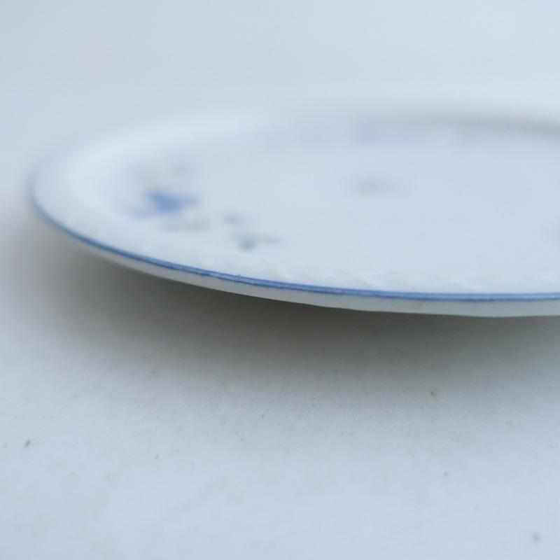 美品】大井萌子 *染付 陽花兎5寸皿*プレートお皿ウサギ食器作家【陶器